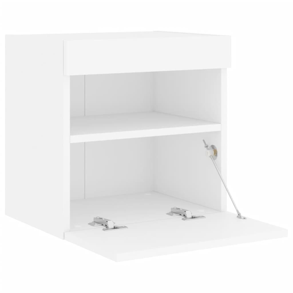 Tv-wandmeubels met LED-verlichting 2 st 40x30x40 cm wit is nu te koop bij PeponiXL, paradijselijk wonen!