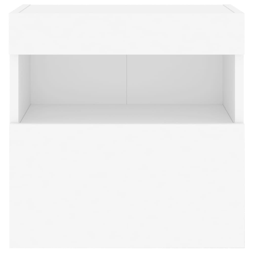 Tv-wandmeubels met LED-verlichting 2 st 40x30x40 cm wit is nu te koop bij PeponiXL, paradijselijk wonen!