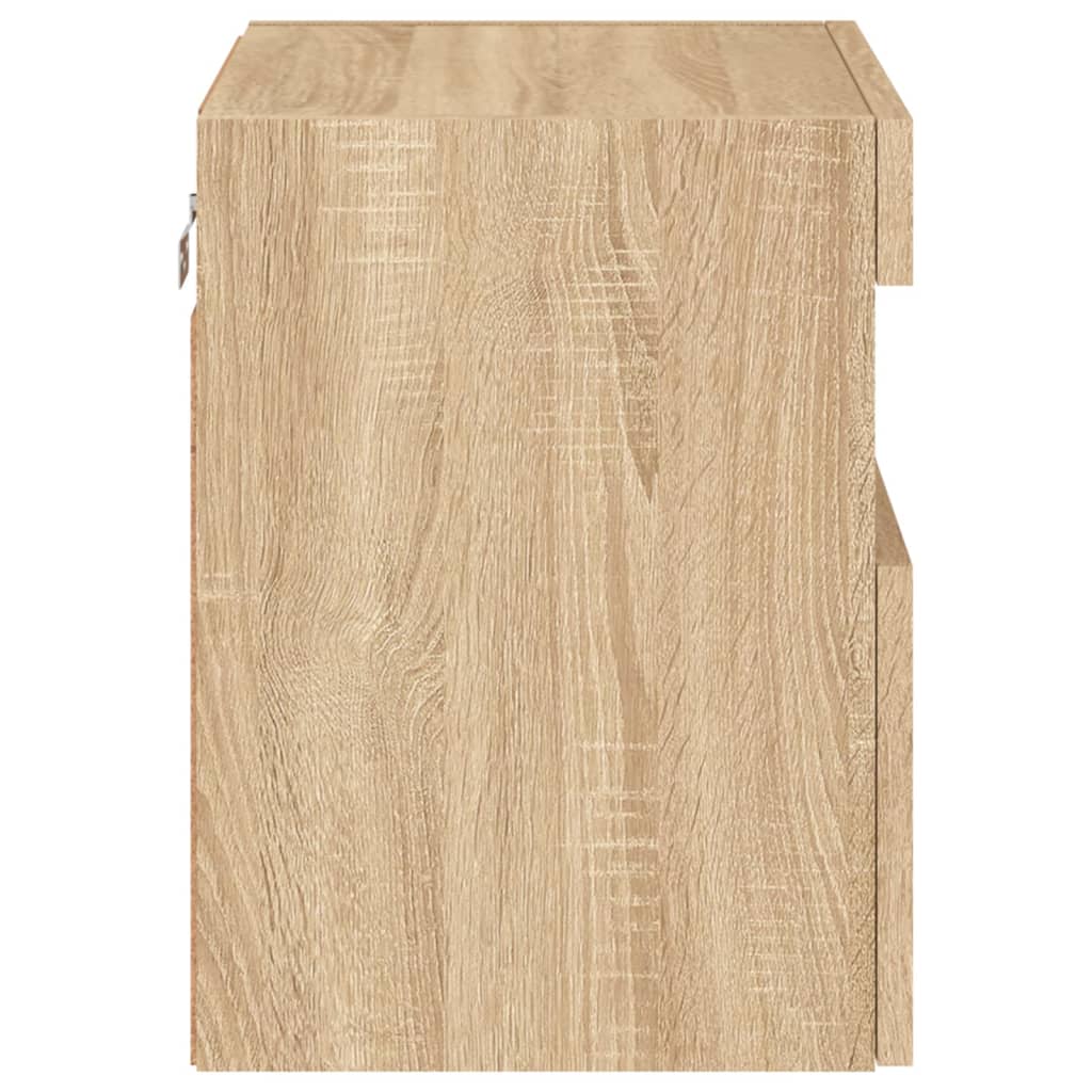 Tv-wandmeubel met LED-verlichting 40x30x40 cm sonoma eikenkleur is nu te koop bij PeponiXL, paradijselijk wonen!
