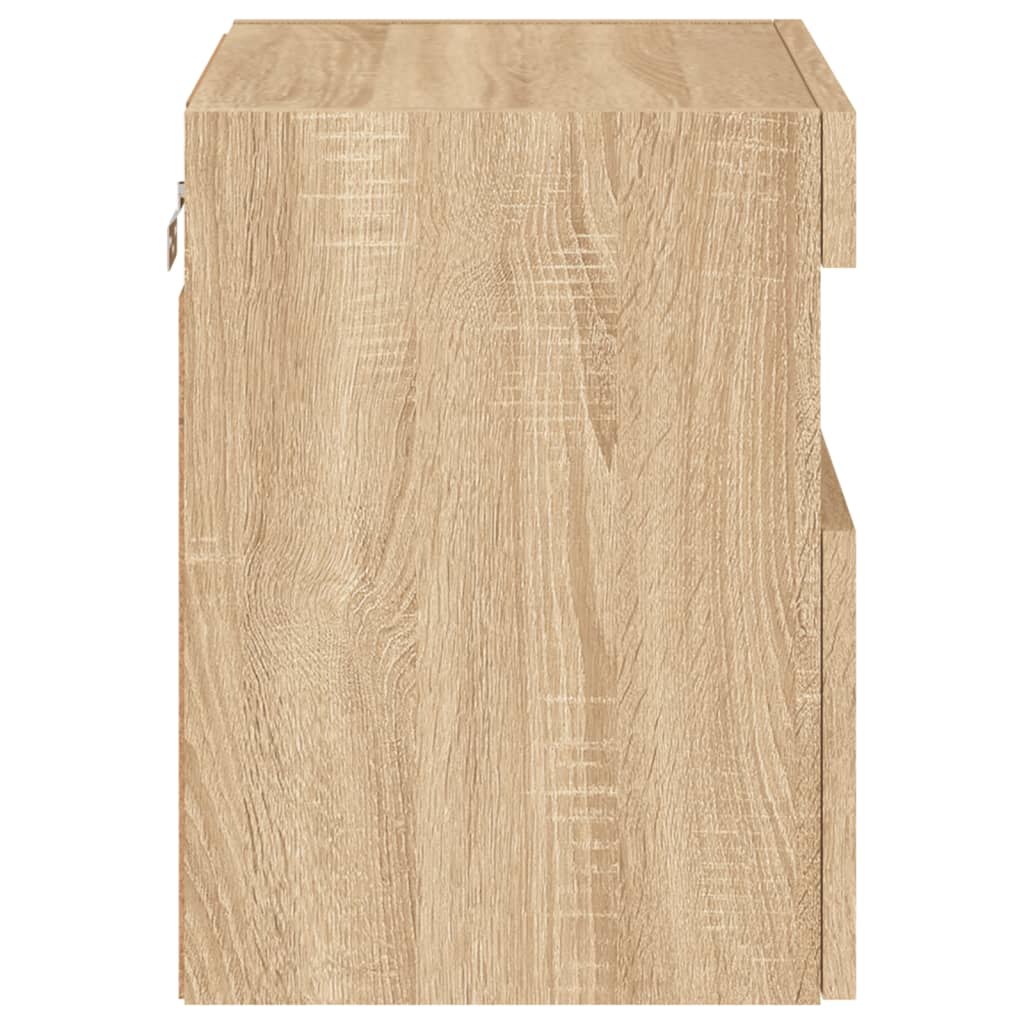 Tv-wandmeubels met LED 2 st 40x30x40 cm sonoma eikenkleurig is nu te koop bij PeponiXL, paradijselijk wonen!
