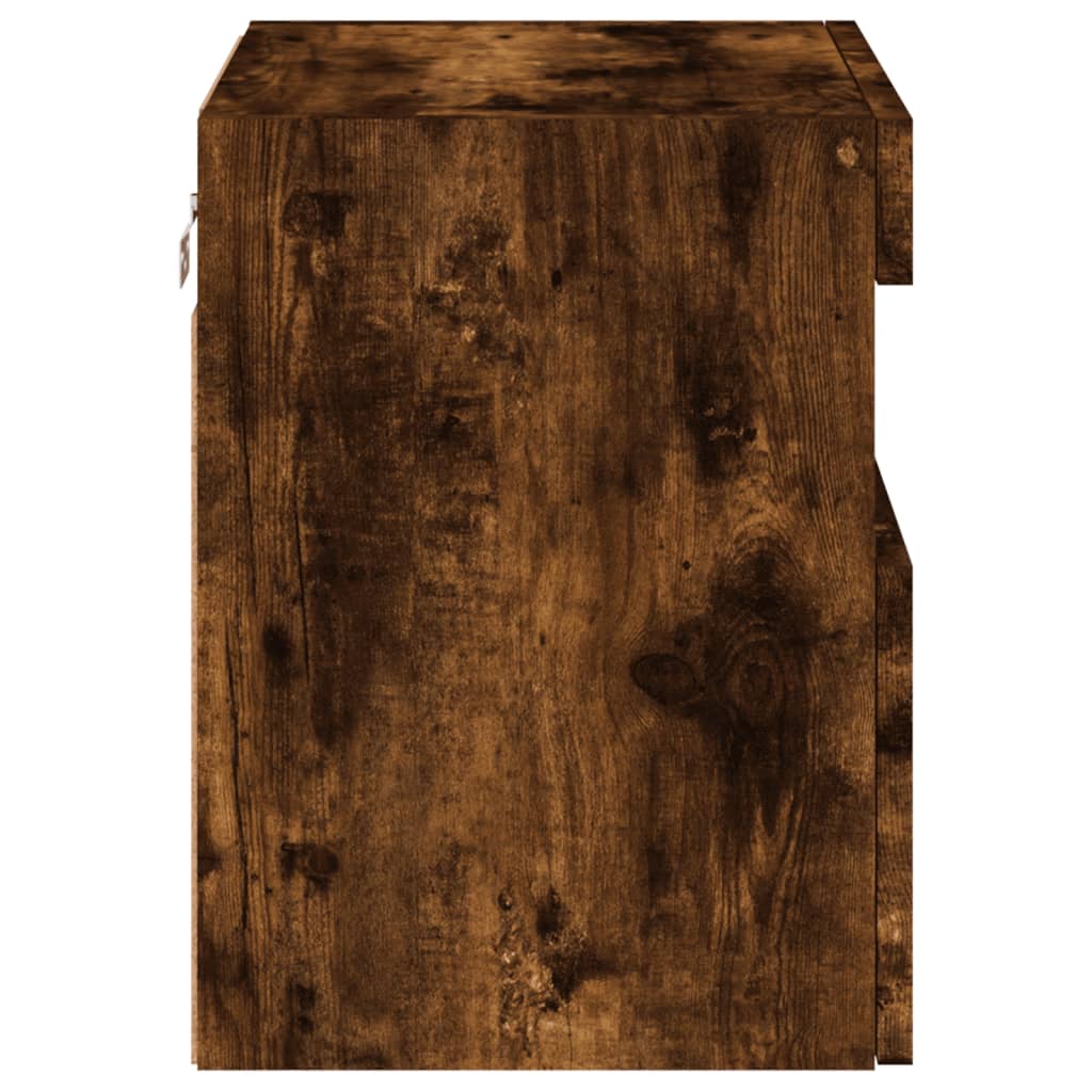 Tv-wandmeubel met LED-verlichting 40x30x40 cm gerookt eiken is nu te koop bij PeponiXL, paradijselijk wonen!