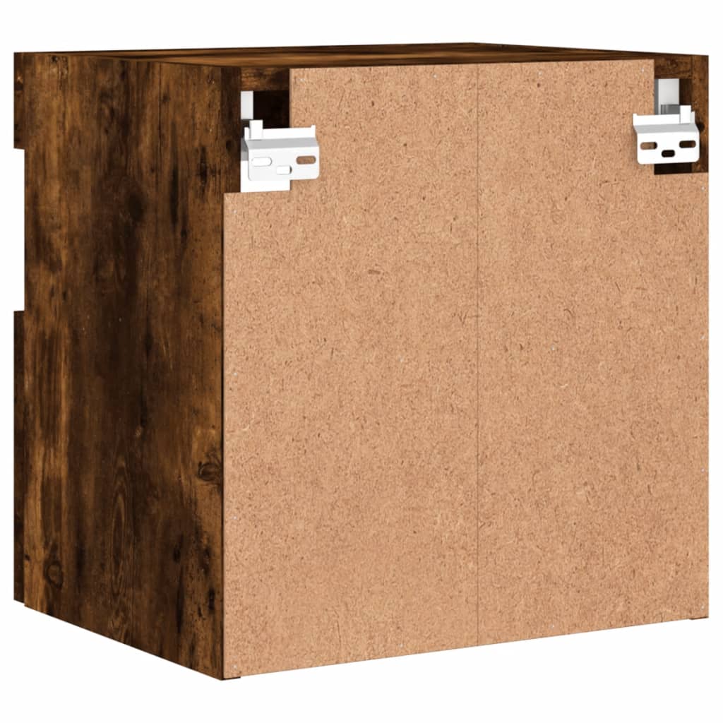 Tv-wandmeubel met LED-verlichting 40x30x40 cm gerookt eiken is nu te koop bij PeponiXL, paradijselijk wonen!