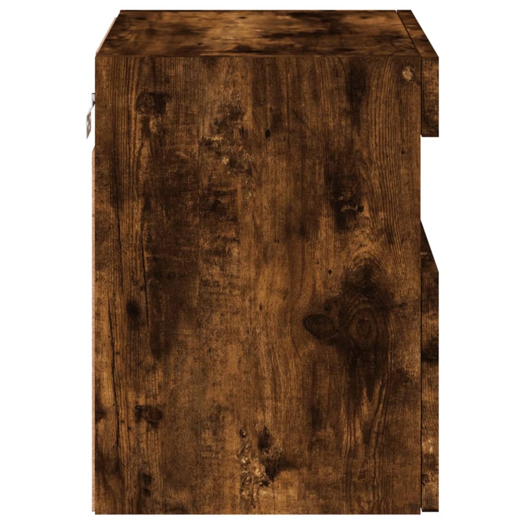 Tv-wandmeubels met LED 2 st 40x30x40 cm gerookt eikenkleurig is nu te koop bij PeponiXL, paradijselijk wonen!