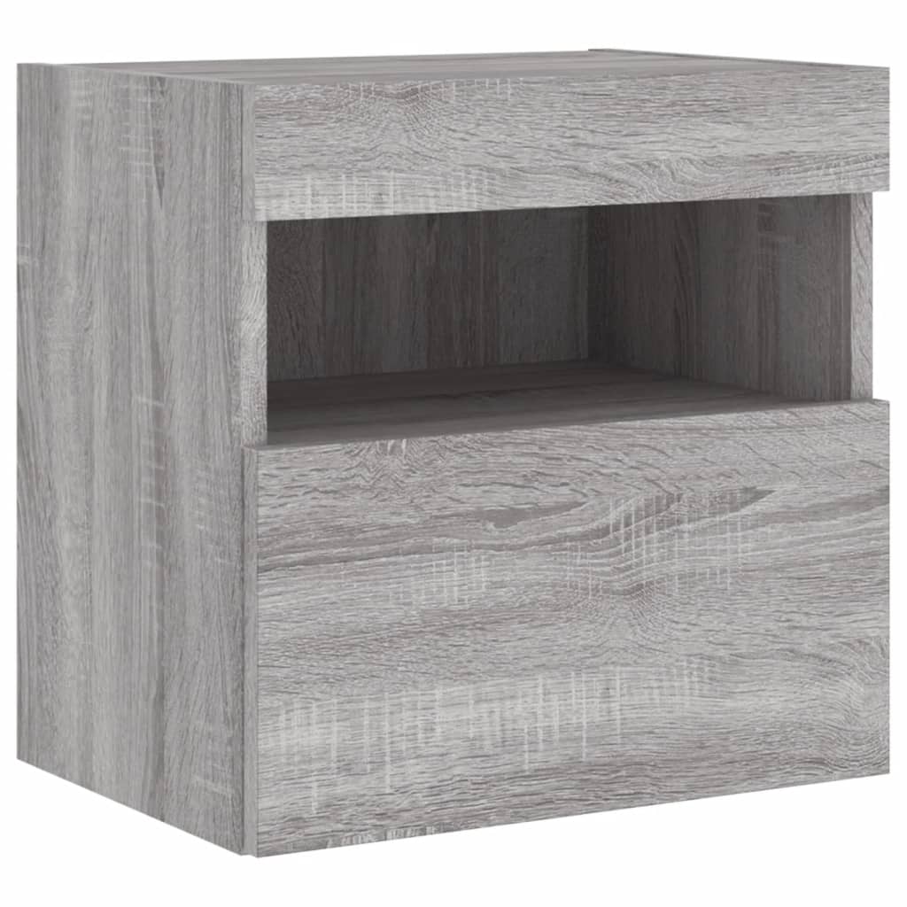 Tv-wandmeubel met LED 40x30x40 cm grijs sonoma eikenkleurig is nu te koop bij PeponiXL, paradijselijk wonen!