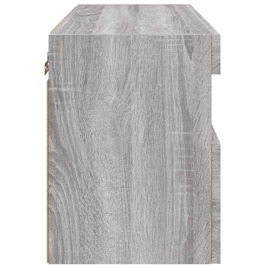 Tv-wandmeubel met LED-verlichting 60x30x40 cm grijs sonoma is nu te koop bij PeponiXL, paradijselijk wonen!