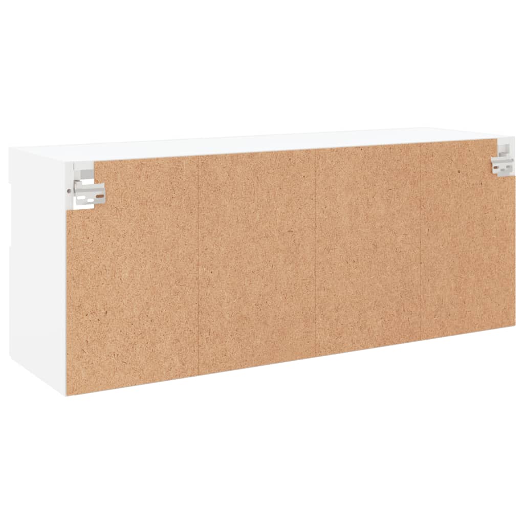 Tv-wandmeubel met LED-verlichting 100x30x40 cm wit is nu te koop bij PeponiXL, paradijselijk wonen!