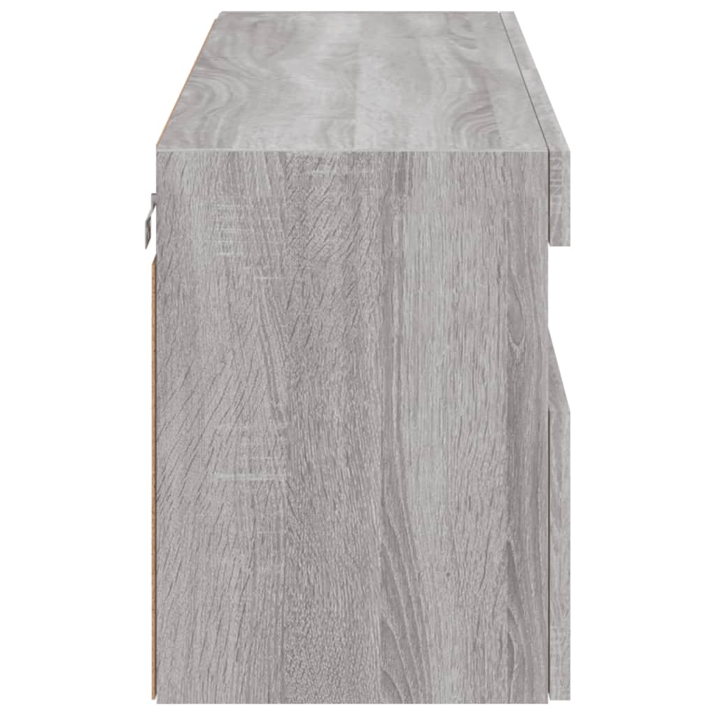 Tv-wandmeubel met LED-verlichting 100x30x40 cm grijs sonoma is nu te koop bij PeponiXL, paradijselijk wonen!