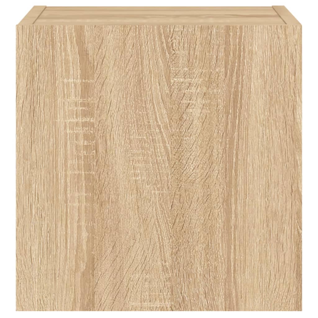 Tv-wandmeubel met LED-verlichting 30,5x35x30 cm sonoma eiken is nu te koop bij PeponiXL, paradijselijk wonen!