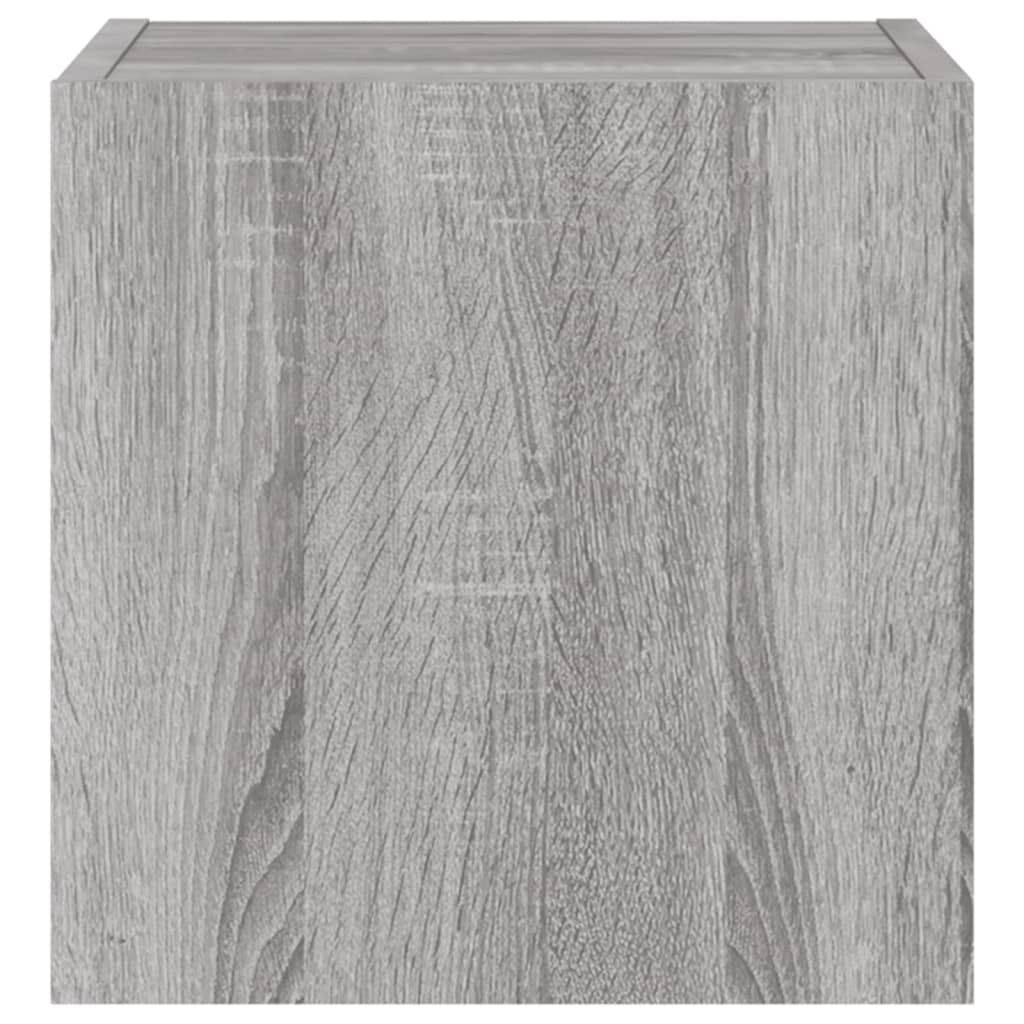 Tv-wandmeubel met LED-verlichting 30,5x35x30 cm grijs sonoma is nu te koop bij PeponiXL, paradijselijk wonen!