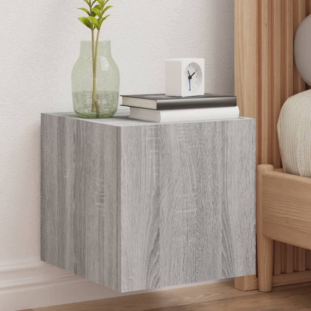 Tv-wandmeubels met LED 2 st 30,5x35x30 cm grijs sonoma eiken is nu te koop bij PeponiXL, paradijselijk wonen!