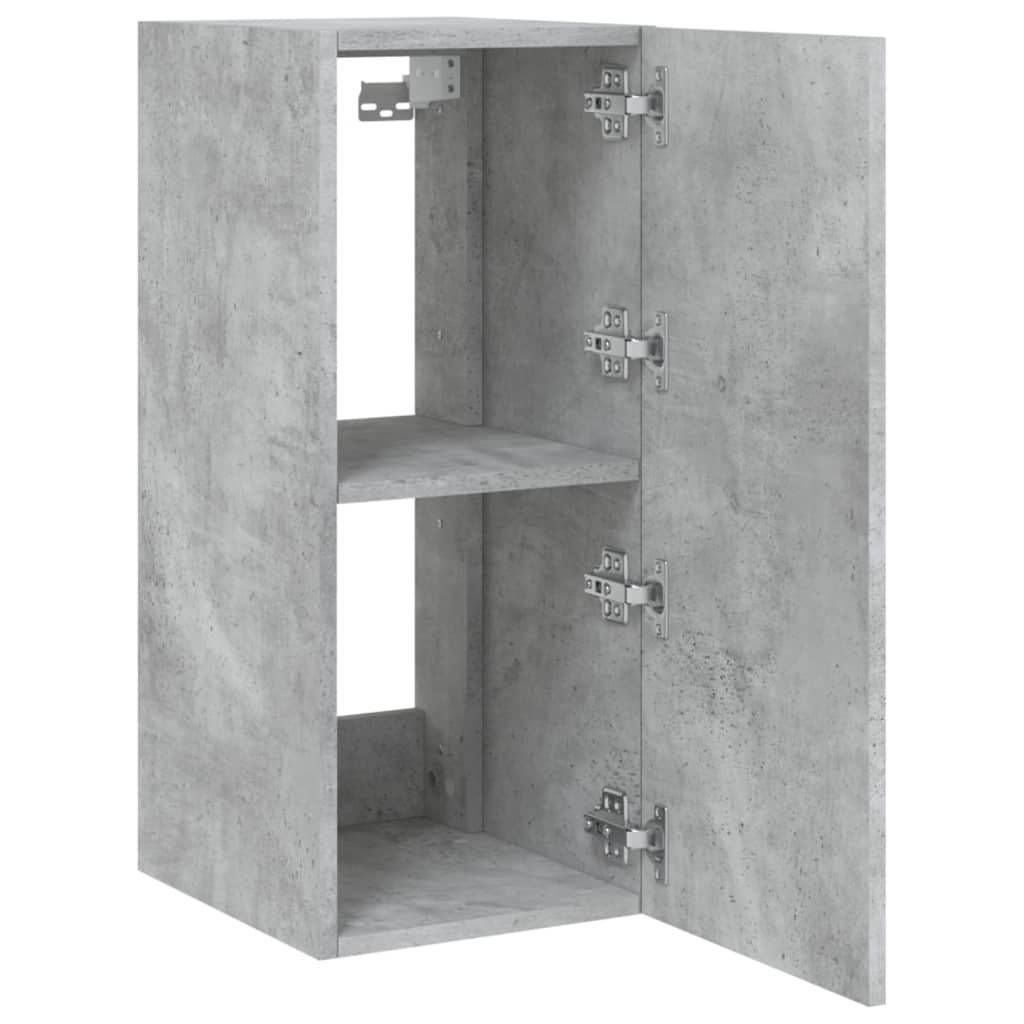 Tv-wandmeubel met LED-verlichting 30,5x35x70 cm betongrijs is nu te koop bij PeponiXL, paradijselijk wonen!