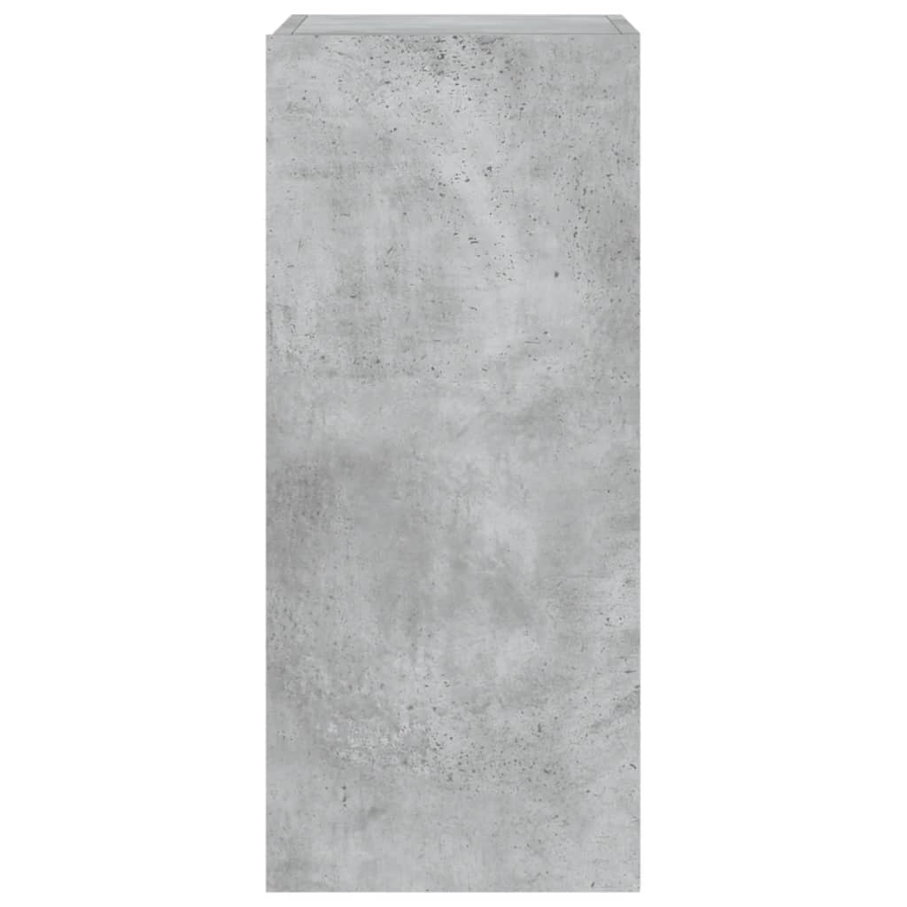 Tv-wandmeubel met LED-verlichting 30,5x35x70 cm betongrijs is nu te koop bij PeponiXL, paradijselijk wonen!