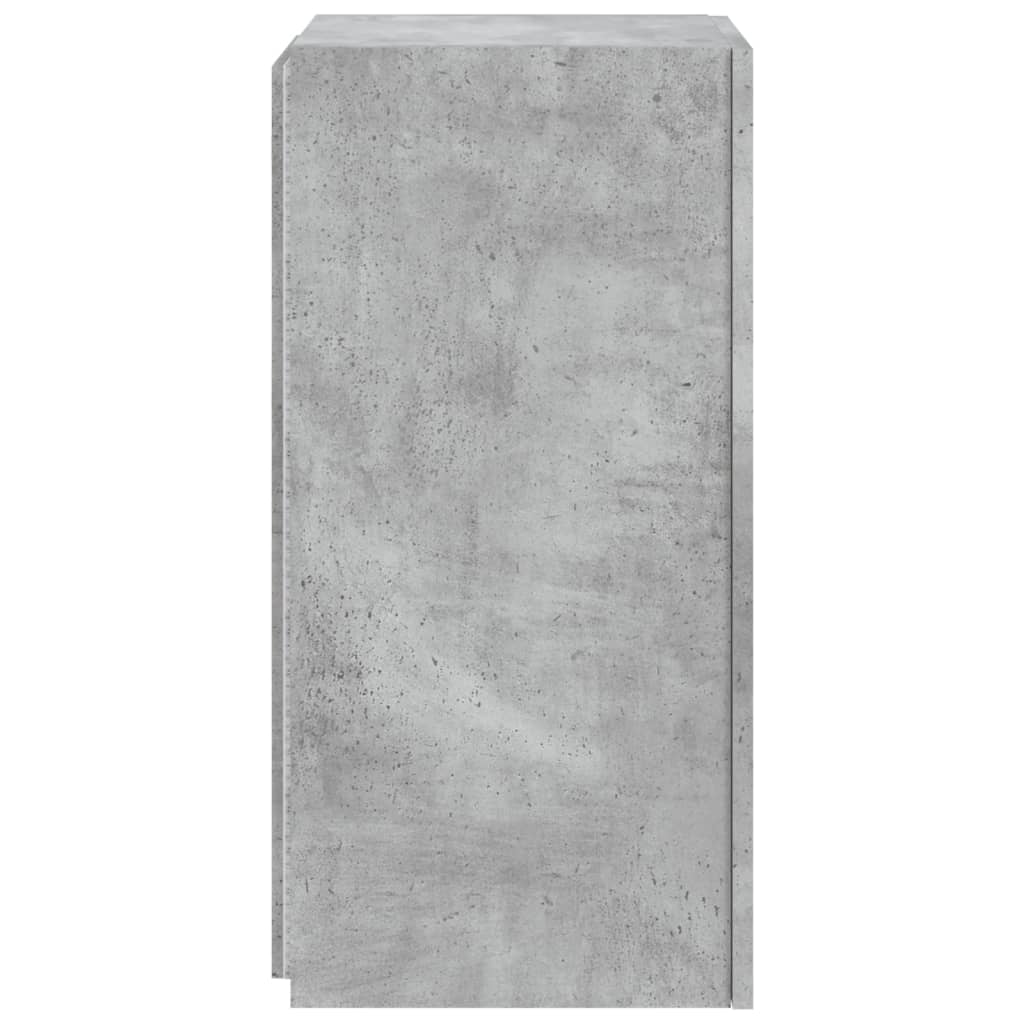 Tv-wandmeubel met LED-verlichting 30,5x35x70 cm betongrijs is nu te koop bij PeponiXL, paradijselijk wonen!