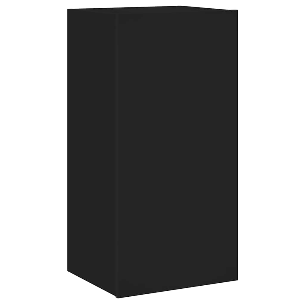 Tv-wandmeubel met LED-verlichting 40,5x35x80 cm zwart is nu te koop bij PeponiXL, paradijselijk wonen!