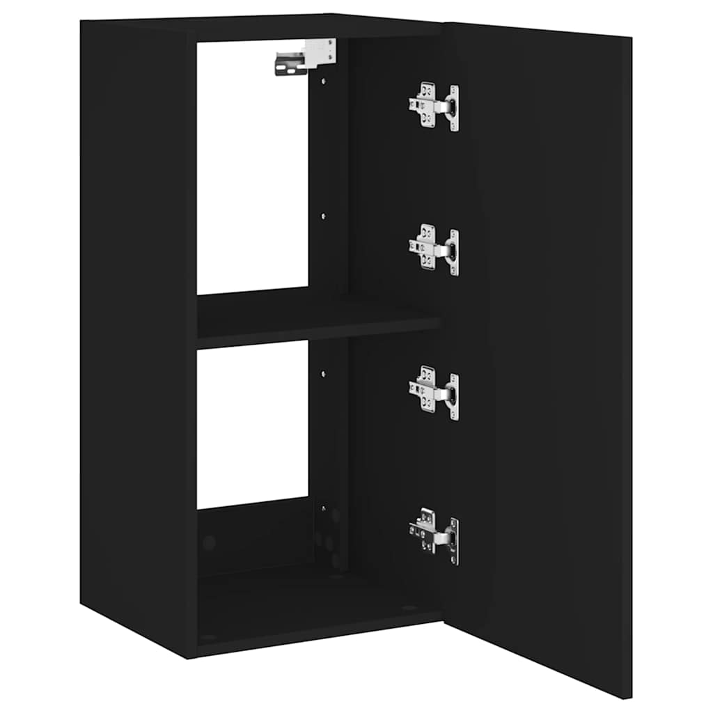 Tv-wandmeubel met LED-verlichting 40,5x35x80 cm zwart is nu te koop bij PeponiXL, paradijselijk wonen!