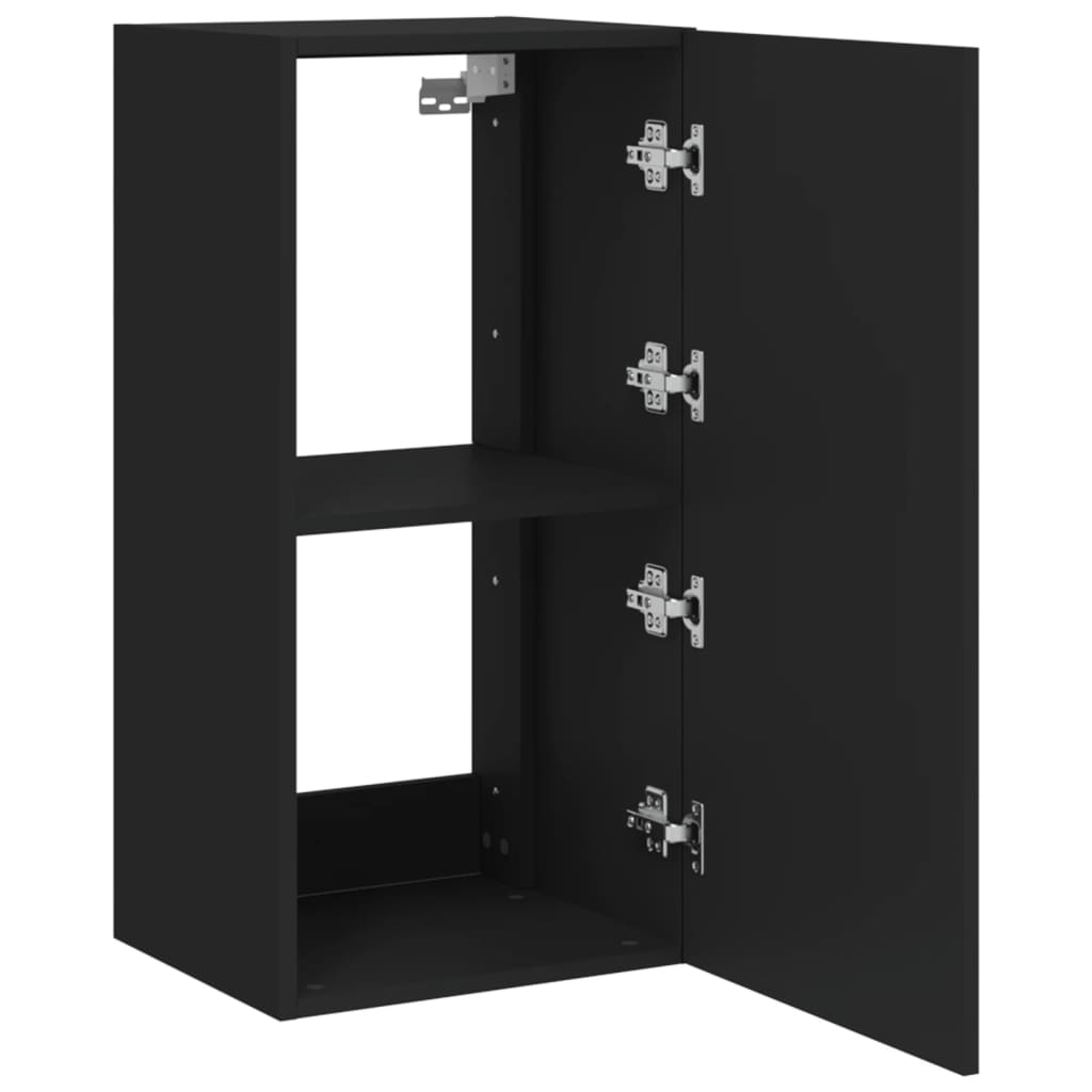Tv-wandmeubel met LED-verlichting 40,5x35x80 cm zwart is nu te koop bij PeponiXL, paradijselijk wonen!