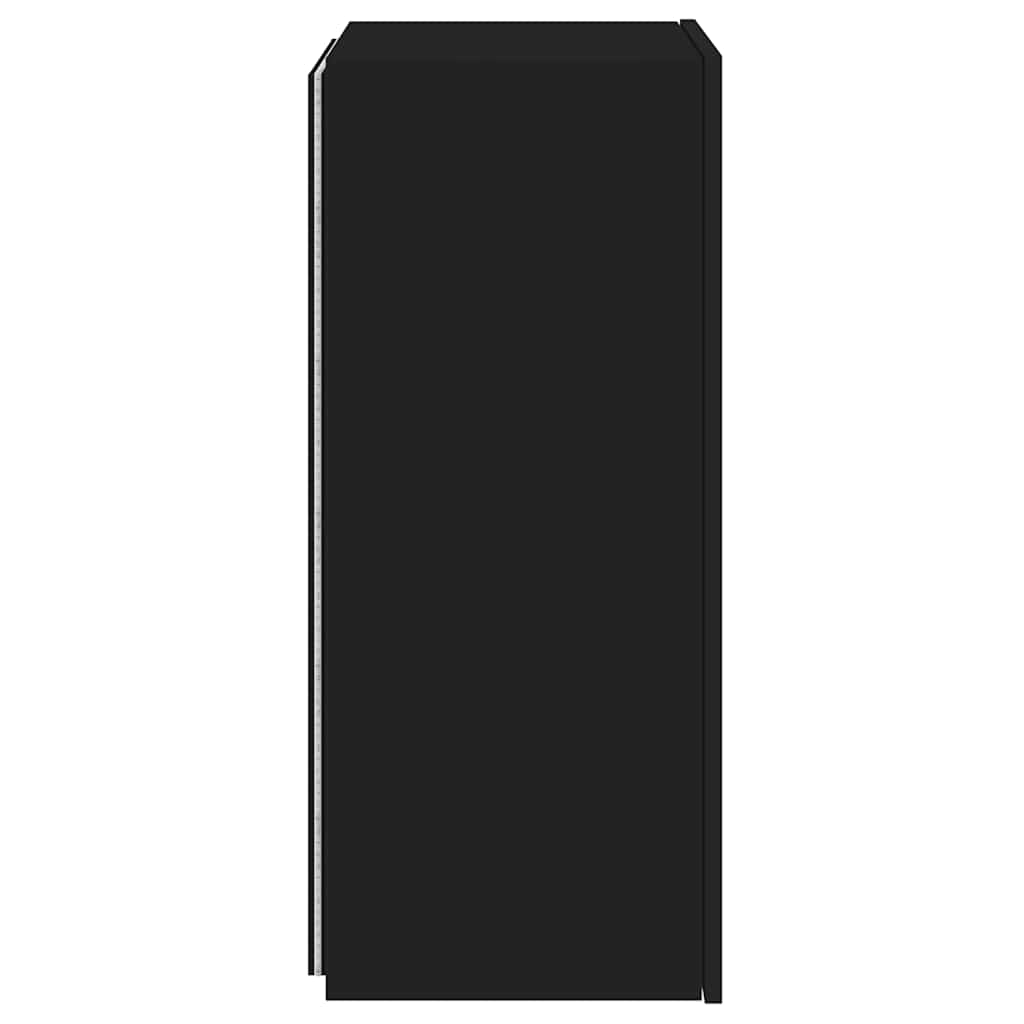 Tv-wandmeubel met LED-verlichting 40,5x35x80 cm zwart is nu te koop bij PeponiXL, paradijselijk wonen!