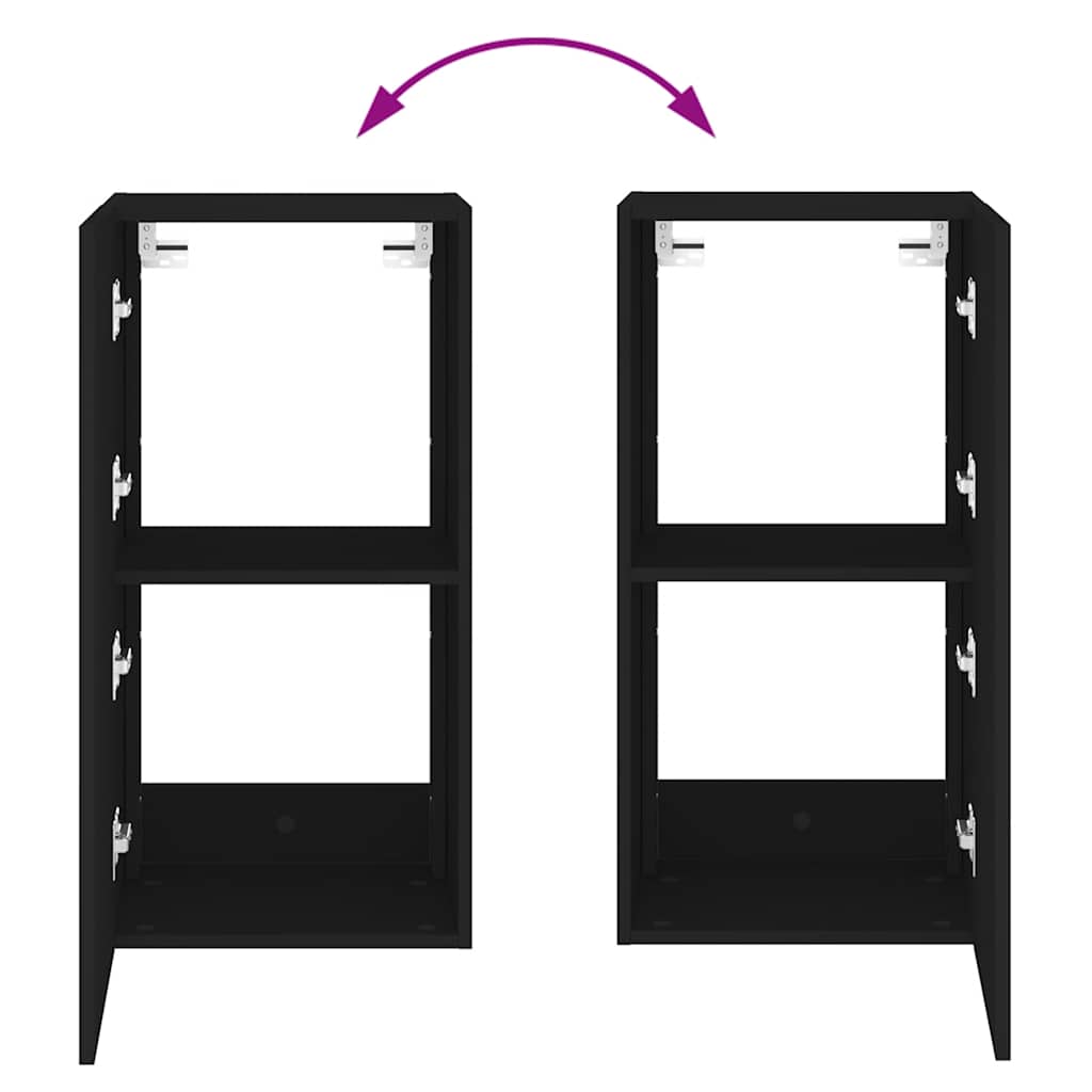 Tv-wandmeubel met LED-verlichting 40,5x35x80 cm zwart is nu te koop bij PeponiXL, paradijselijk wonen!