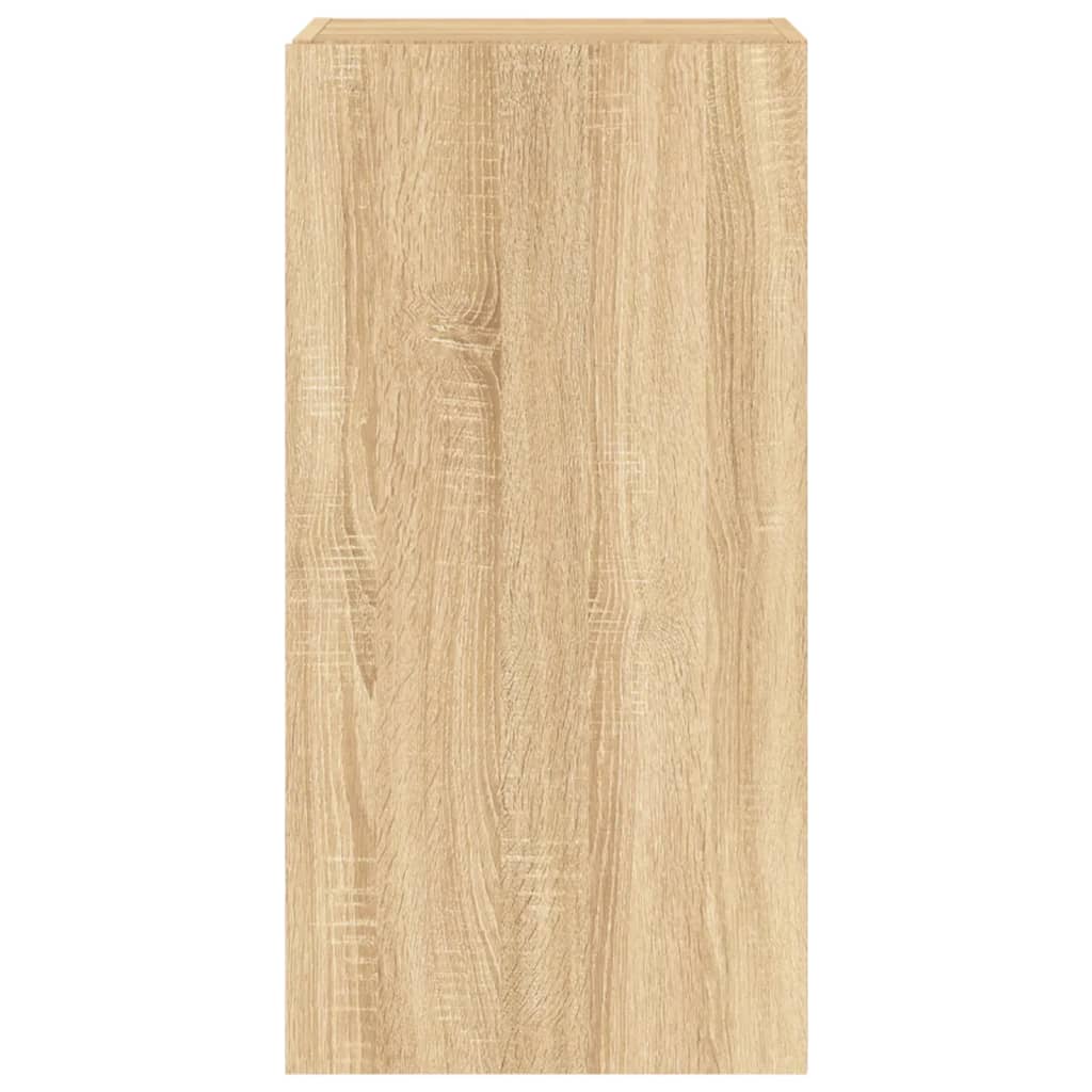 Tv-wandmeubel met LED-verlichting 40,5x35x80 cm sonoma eiken is nu te koop bij PeponiXL, paradijselijk wonen!