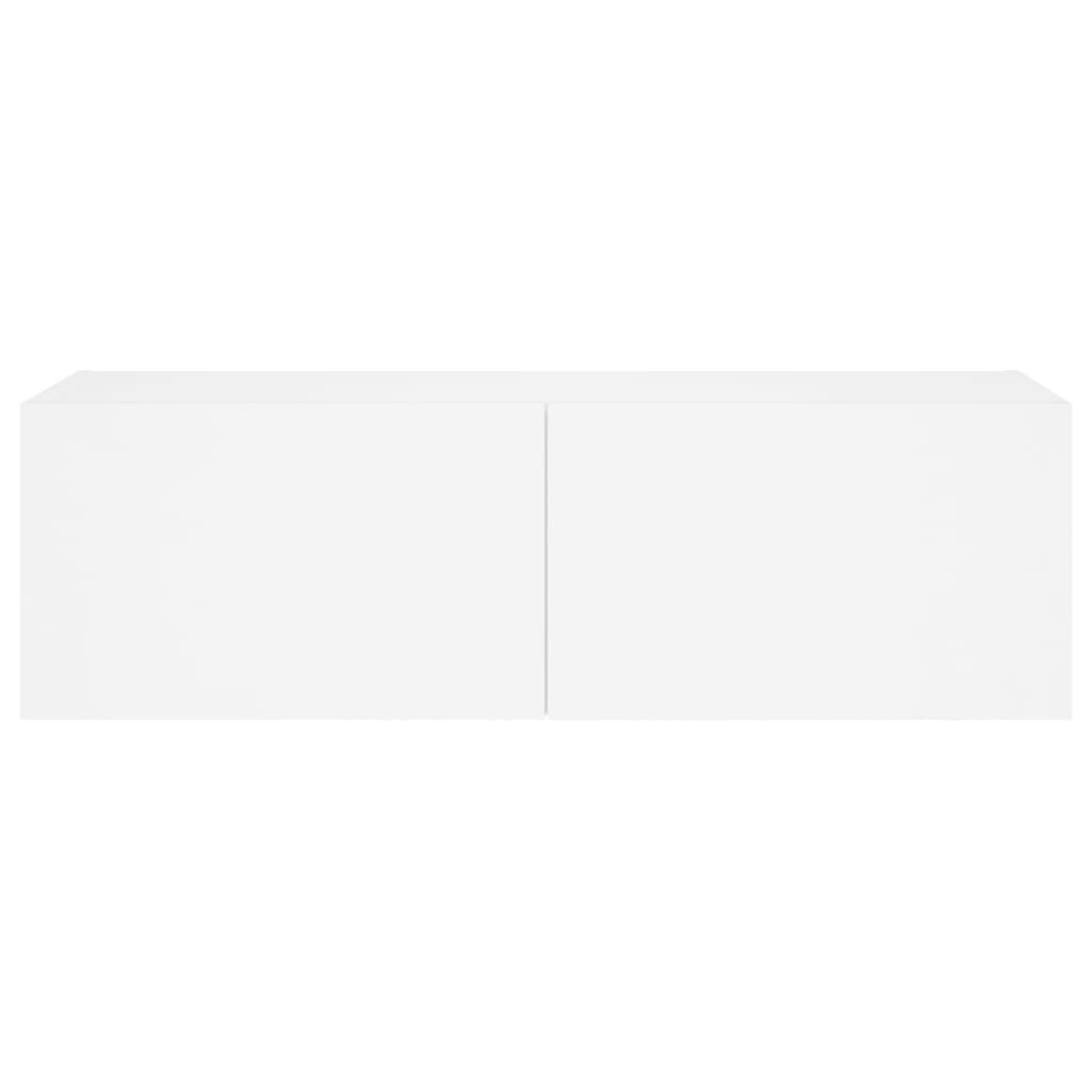 Tv-wandmeubel met LED-verlichting 100x35x31 cm wit is nu te koop bij PeponiXL, paradijselijk wonen!