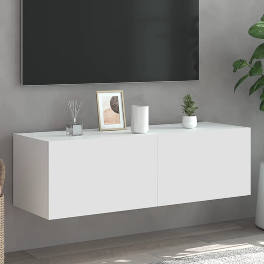 Tv-wandmeubel met LED-verlichting 100x35x31 cm wit is nu te koop bij PeponiXL, paradijselijk wonen!