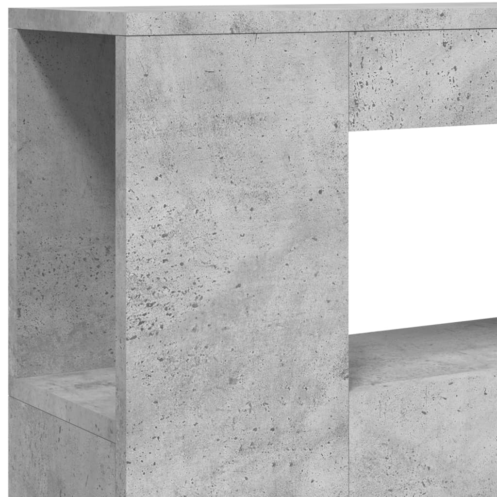 Hoofdeinde met LED 100x18,5x103,5 cm bewerkt hout betongrijs is nu te koop bij PeponiXL, paradijselijk wonen!