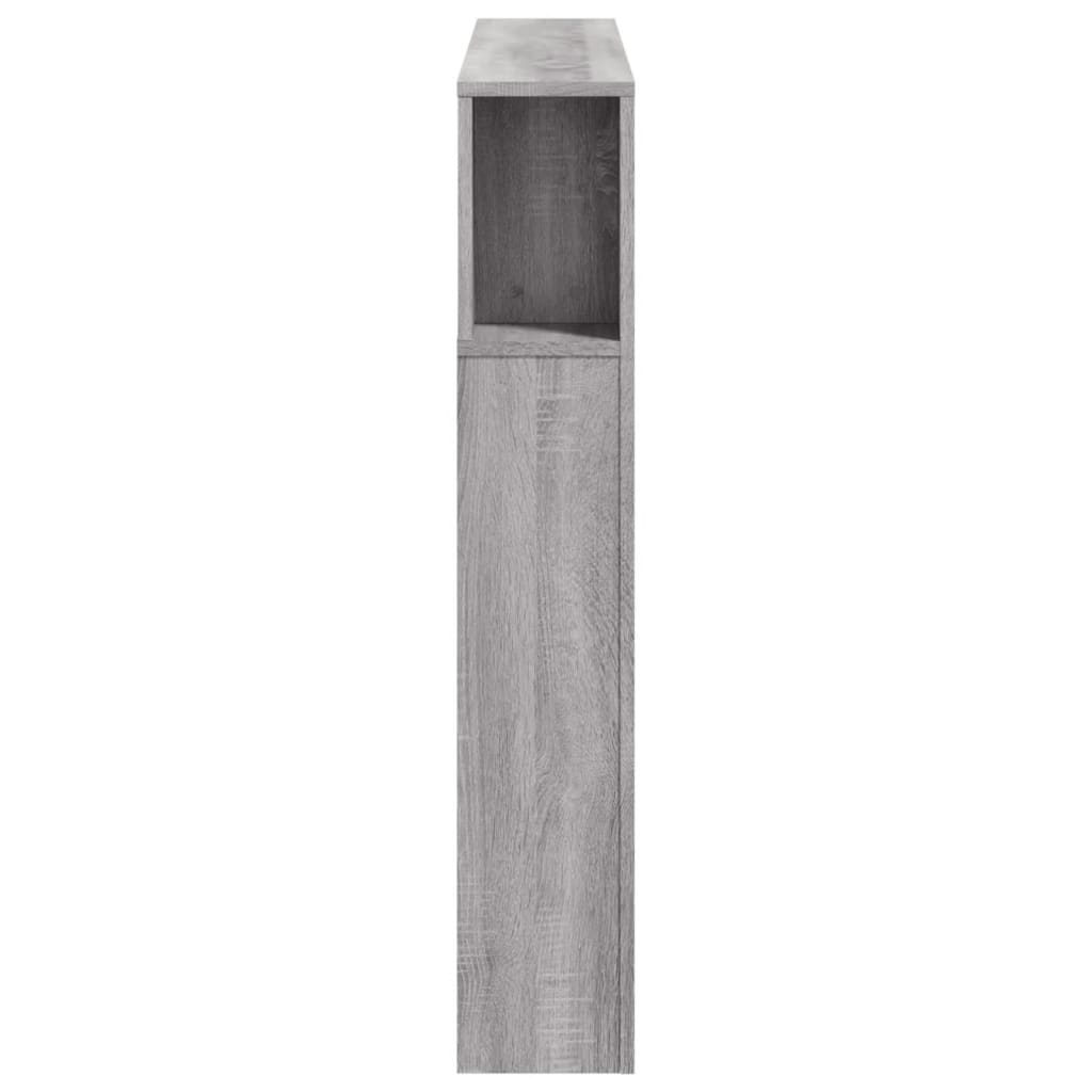 Hoofdeinde met LED 120x18,5x103,5 cm bewerkt hout grijs sonoma is nu te koop bij PeponiXL, paradijselijk wonen!