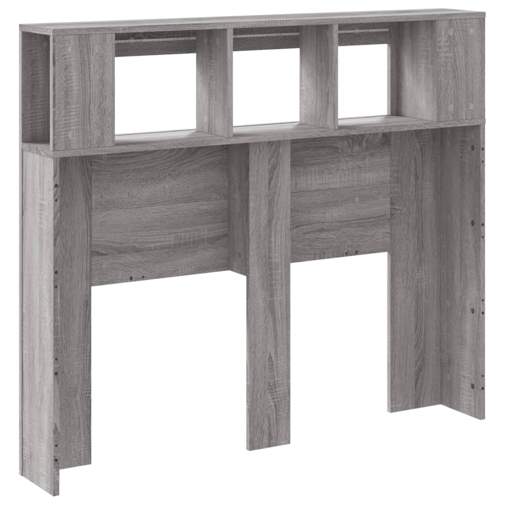 Hoofdeinde met LED 120x18,5x103,5 cm bewerkt hout grijs sonoma is nu te koop bij PeponiXL, paradijselijk wonen!