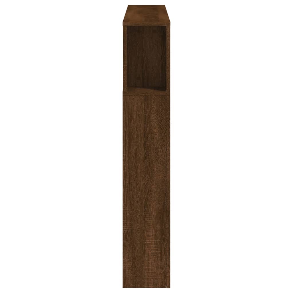 Hoofdeinde met LED 120x18,5x103,5 cm bewerkt hout bruineiken is nu te koop bij PeponiXL, paradijselijk wonen!