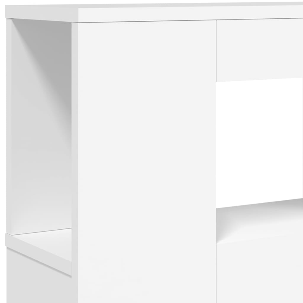 Hoofdeinde met LED 160x18,5x103,5 cm bewerkt hout wit is nu te koop bij PeponiXL, paradijselijk wonen!