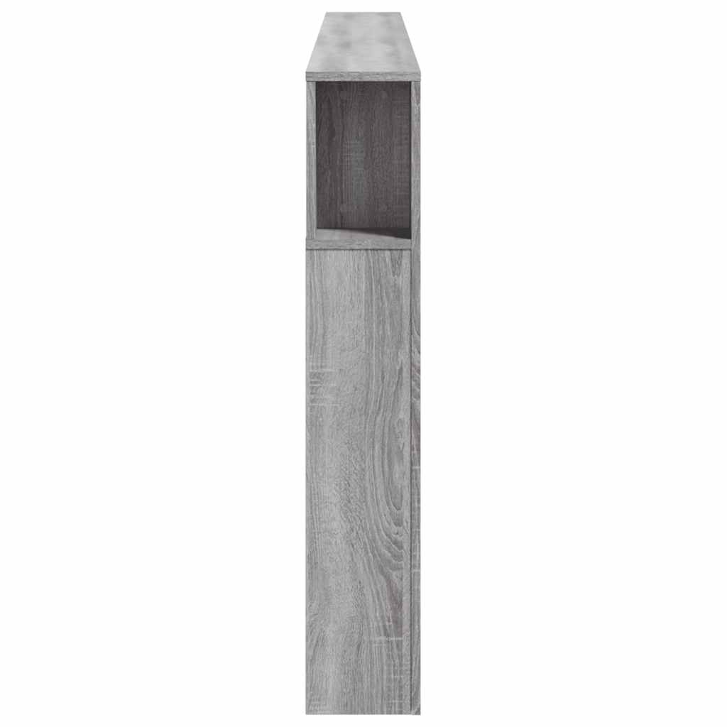 Hoofdeinde met LED 220x18,5x103,5 cm bewerkt hout grijs sonoma is nu te koop bij PeponiXL, paradijselijk wonen!
