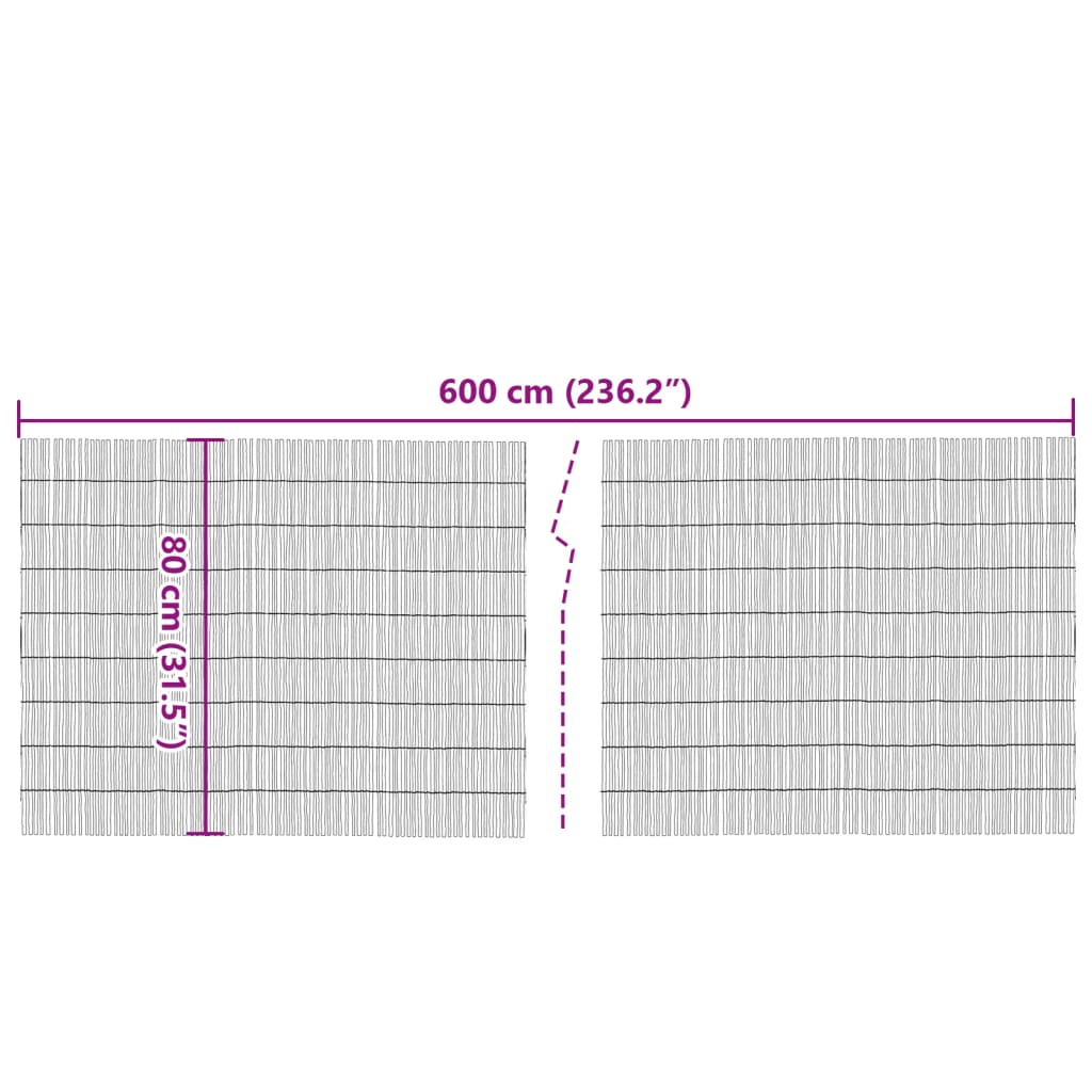 Tuinscherm 600x80 cm riet is nu te koop bij PeponiXL, paradijselijk wonen!