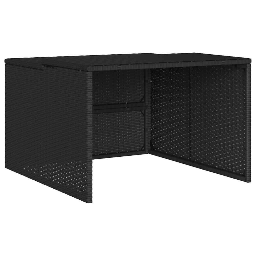 Garage voor robotmaaier 86x90x52/57 cm poly rattan zwart is nu te koop bij PeponiXL, paradijselijk wonen!