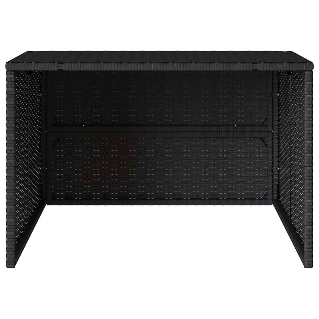 Garage voor robotmaaier 86x90x52/57 cm poly rattan zwart is nu te koop bij PeponiXL, paradijselijk wonen!