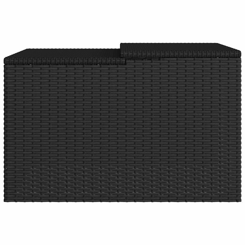 Garage voor robotmaaier 86x90x52/57 cm poly rattan zwart is nu te koop bij PeponiXL, paradijselijk wonen!