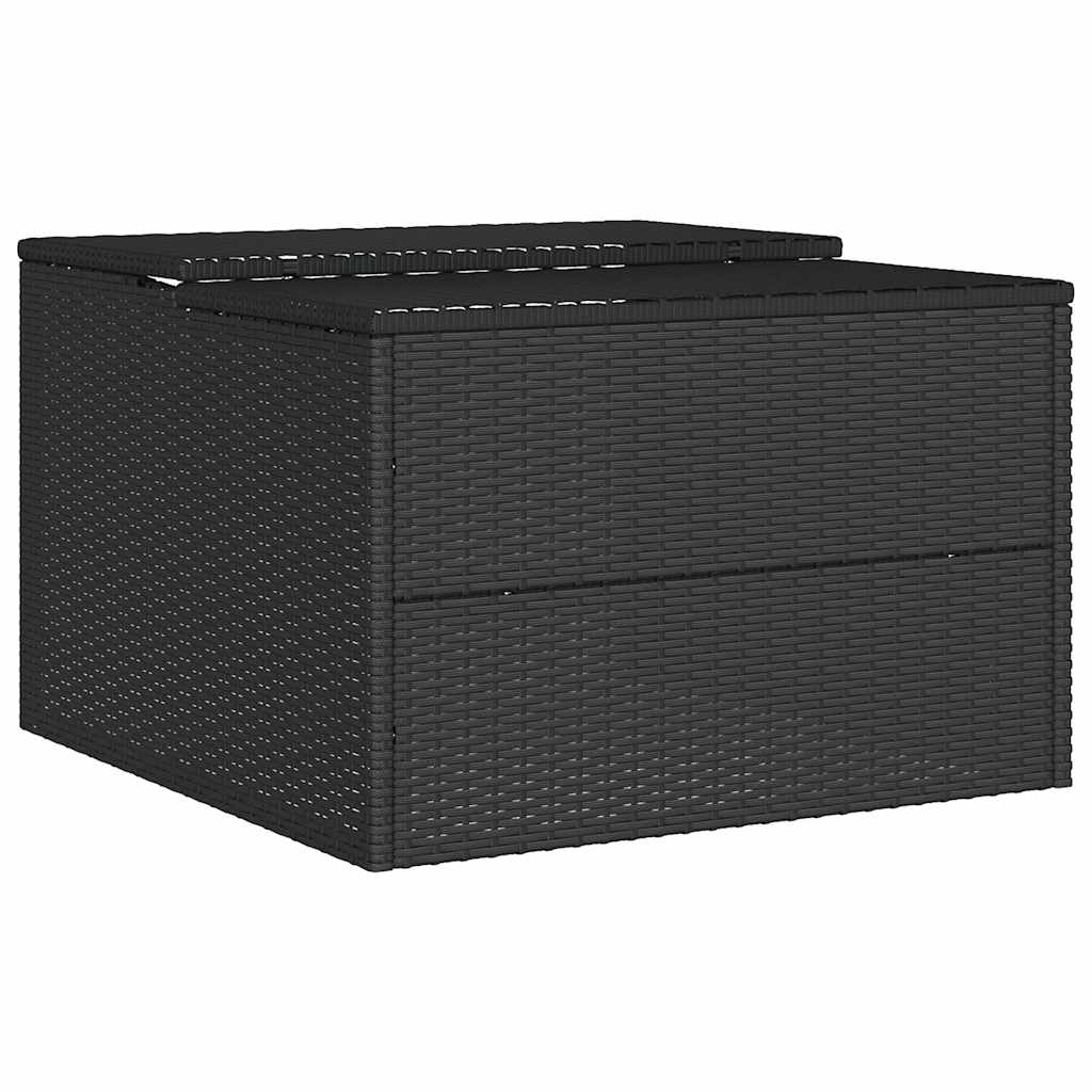 Garage voor robotmaaier 86x90x52/57 cm poly rattan zwart is nu te koop bij PeponiXL, paradijselijk wonen!