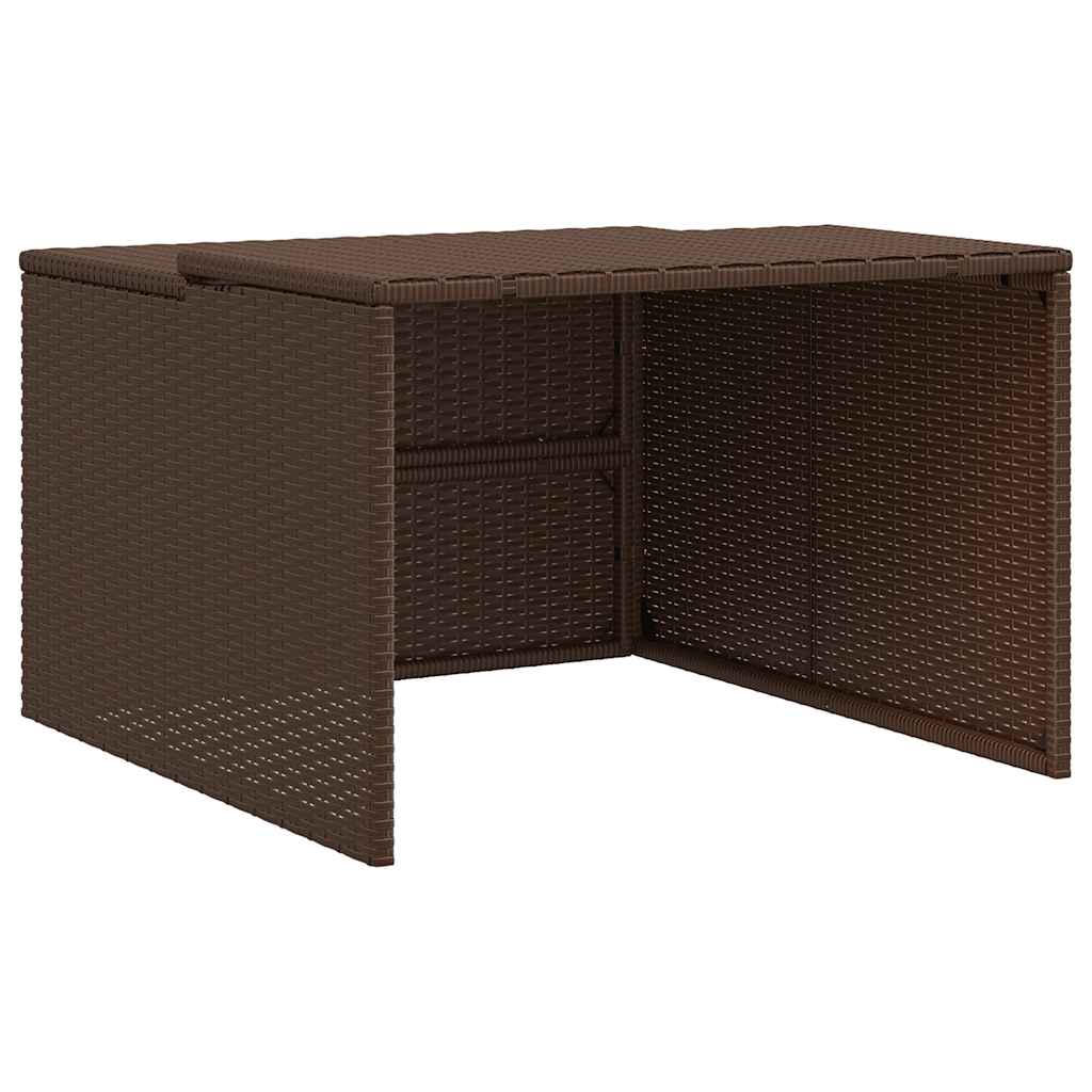 Garage voor robotmaaier 86x90x52/57 cm poly rattan bruin is nu te koop bij PeponiXL, paradijselijk wonen!