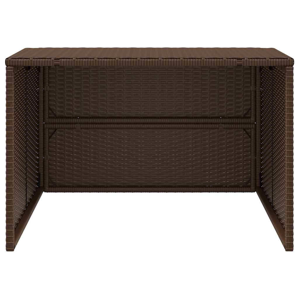 Garage voor robotmaaier 86x90x52/57 cm poly rattan bruin is nu te koop bij PeponiXL, paradijselijk wonen!