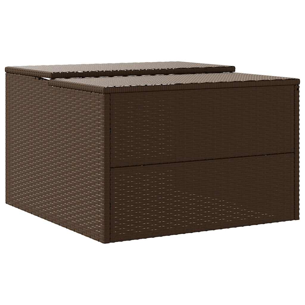 Garage voor robotmaaier 86x90x52/57 cm poly rattan bruin is nu te koop bij PeponiXL, paradijselijk wonen!