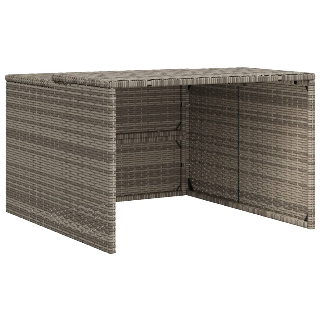 Garage voor robotmaaier 86x90x52/57 cm poly rattan grijs is nu te koop bij PeponiXL, paradijselijk wonen!