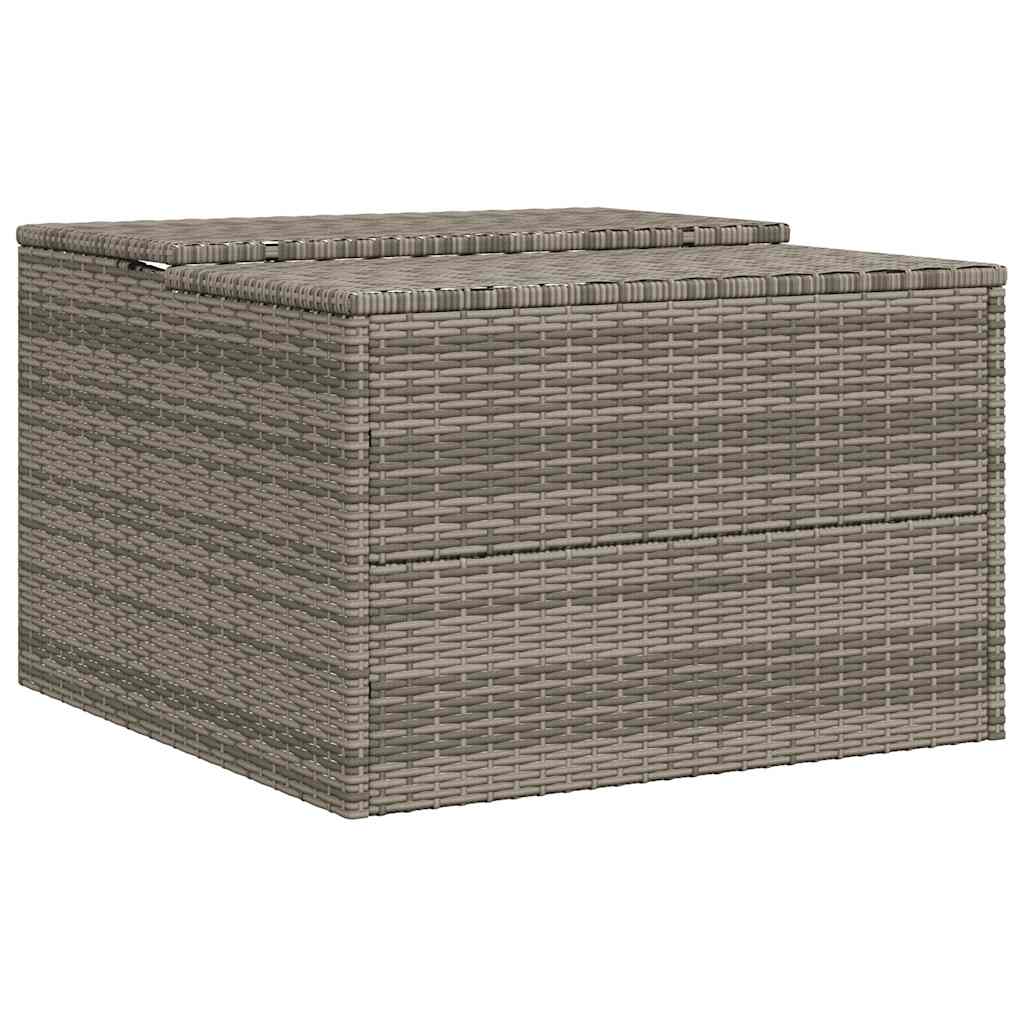 Garage voor robotmaaier 86x90x52/57 cm poly rattan grijs is nu te koop bij PeponiXL, paradijselijk wonen!