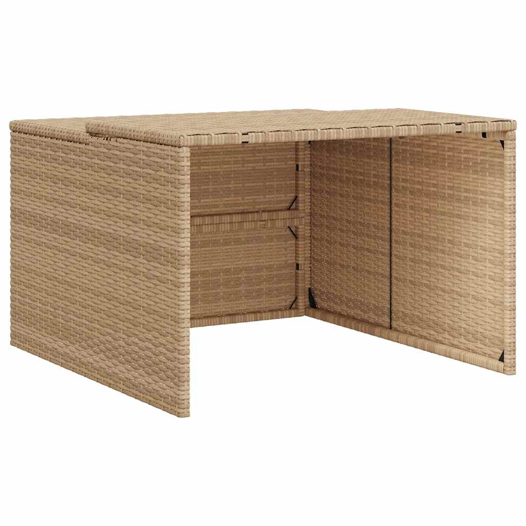 Garage voor robotmaaier 86x90x52/57 cm poly rattan beige is nu te koop bij PeponiXL, paradijselijk wonen!