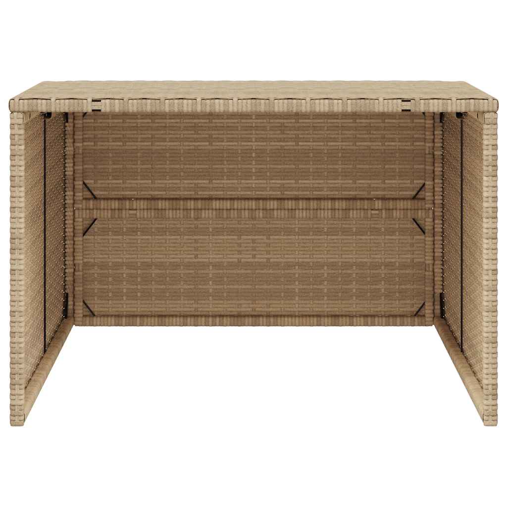 Garage voor robotmaaier 86x90x52/57 cm poly rattan beige is nu te koop bij PeponiXL, paradijselijk wonen!