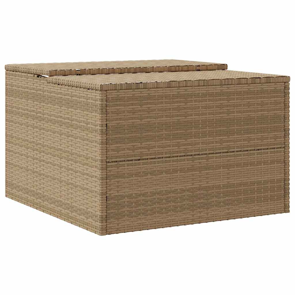 Garage voor robotmaaier 86x90x52/57 cm poly rattan beige is nu te koop bij PeponiXL, paradijselijk wonen!