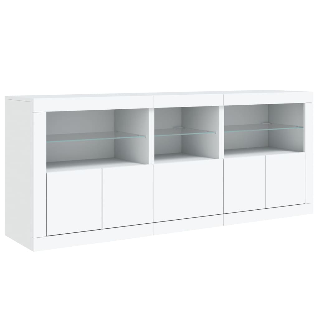 Dressoir met LED-verlichting 162x37x67 cm wit is nu te koop bij PeponiXL, paradijselijk wonen!