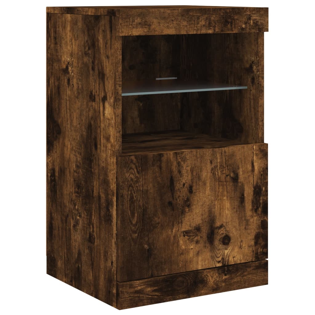 Dressoir met LED-verlichting 162x37x67 cm bruin eiken is nu te koop bij PeponiXL, paradijselijk wonen!