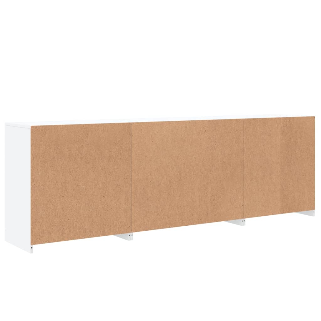 Dressoir met LED-verlichting 202x37x67 cm wit is nu te koop bij PeponiXL, paradijselijk wonen!