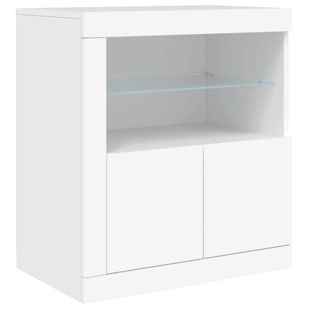 Dressoir met LED-verlichting 202x37x67 cm wit is nu te koop bij PeponiXL, paradijselijk wonen!