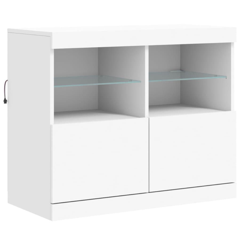 Dressoir met LED-verlichting 202x37x67 cm wit is nu te koop bij PeponiXL, paradijselijk wonen!