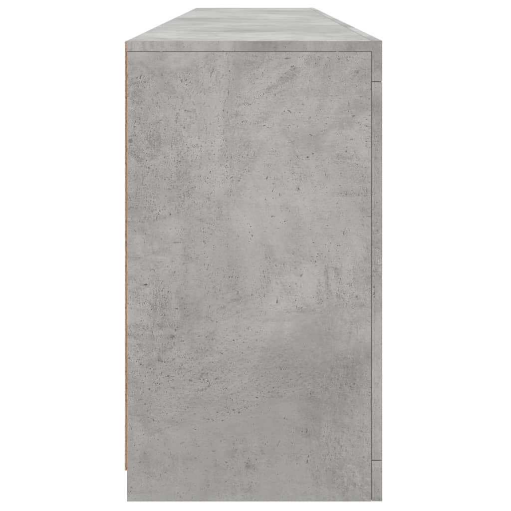 Dressoir met LED-verlichting 202x37x67 cm betongrijs is nu te koop bij PeponiXL, paradijselijk wonen!